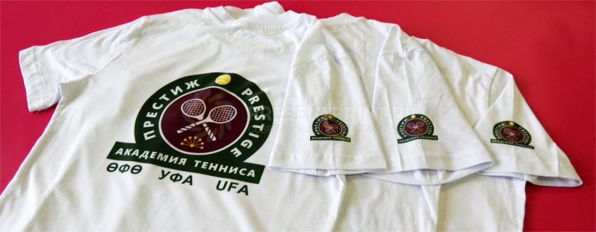 Футболки с логотипом Академии тенниса Престиж